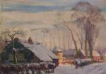 Verkocht.Schulman.David Schulman.1881-1966.Winter in Blaricum.